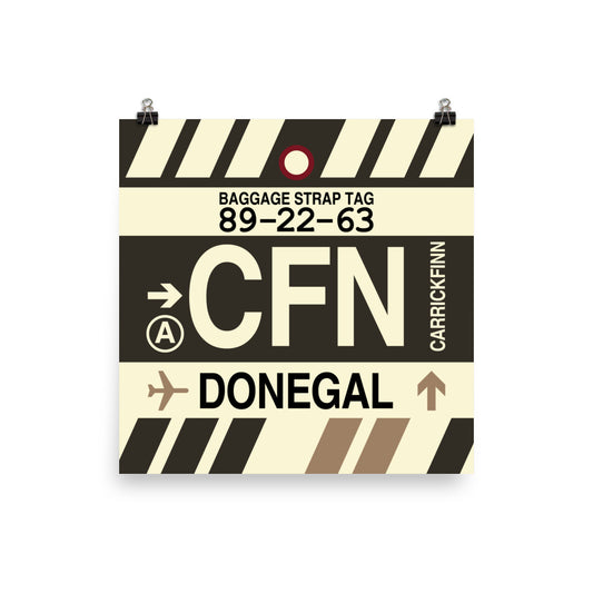 Travel-Themed Poster Print • CFN Donegal Souvenir • YHM Designs - Image 02