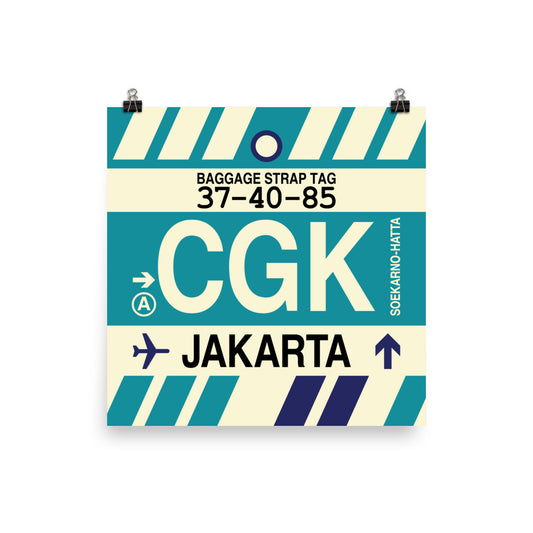 Travel-Themed Poster Print • CGK Jakarta • YHM Designs - Image 02