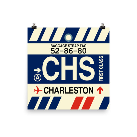 Travel-Themed Poster Print • CHS Charleston Souvenir • YHM Designs - Image 02