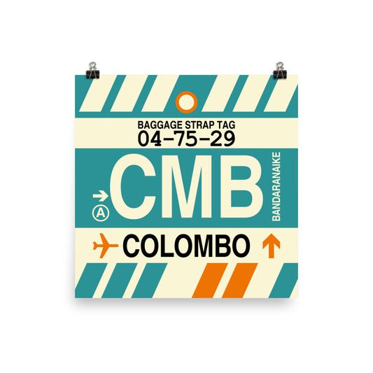 Travel-Themed Poster Print • CMB Colombo Souvenir • YHM Designs - Image 02