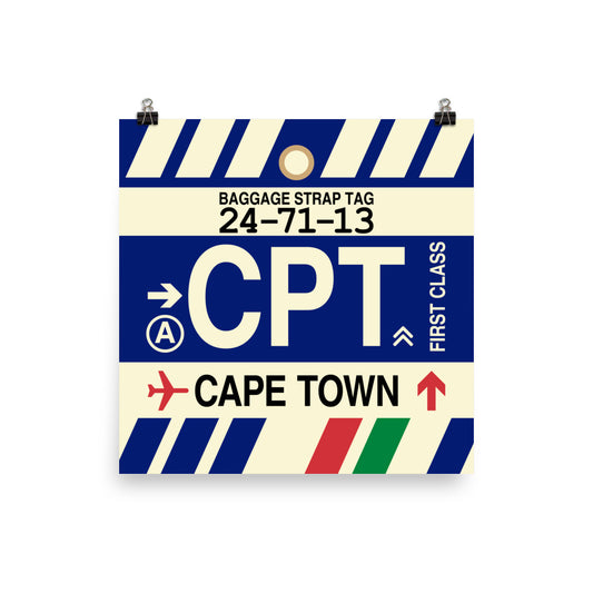 Travel-Themed Poster Print • CPT Cape Town • YHM Designs - Image 02