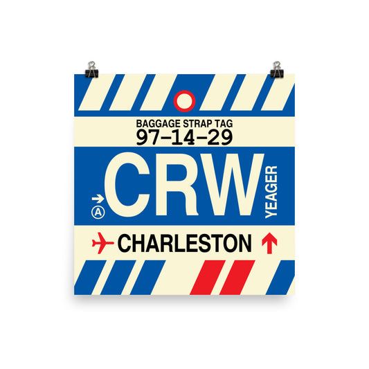 Travel-Themed Poster Print • CRW Charleston Souvenir • YHM Designs - Image 02