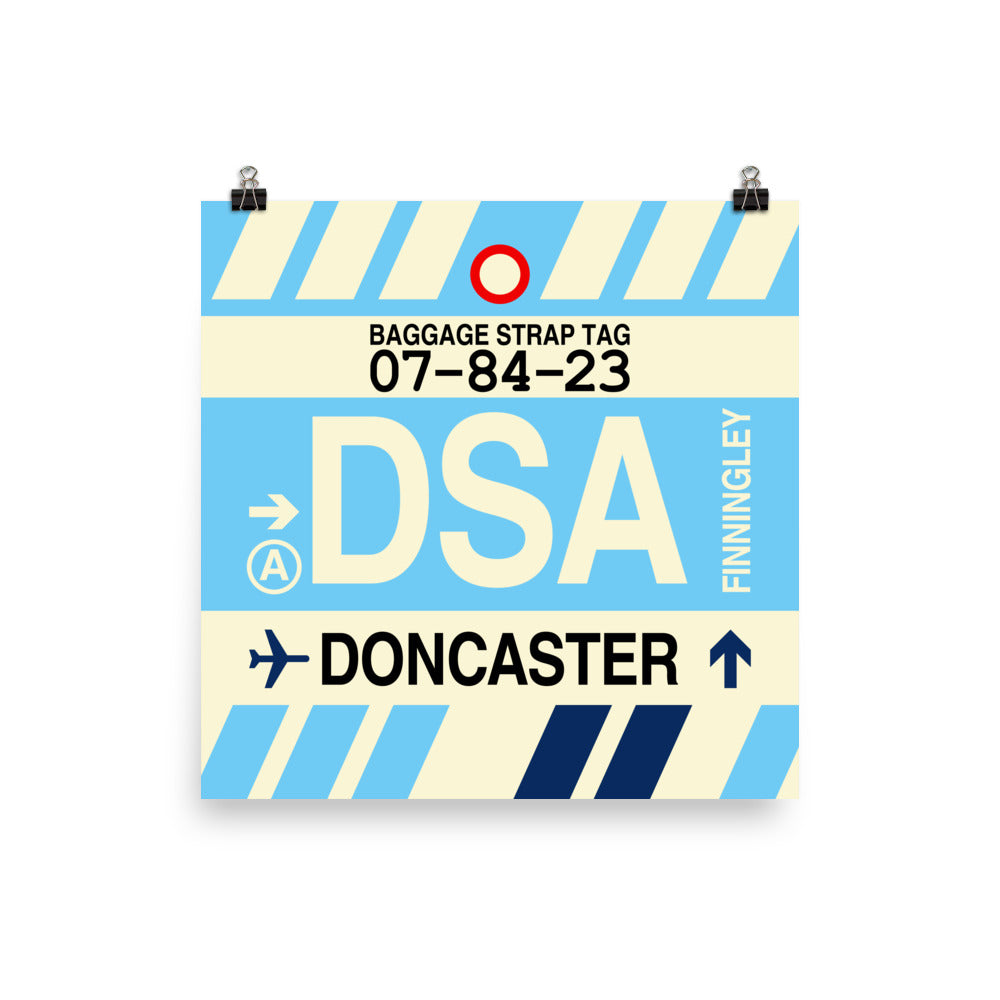 Travel-Themed Poster Print • DSA Doncaster Souvenir • YHM Designs - Image 02