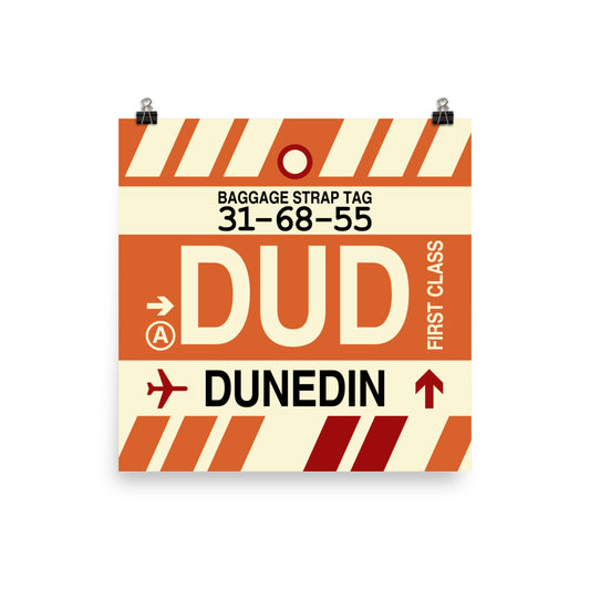 Travel-Themed Poster Print • DUD Dunedin • YHM Designs - Image 02