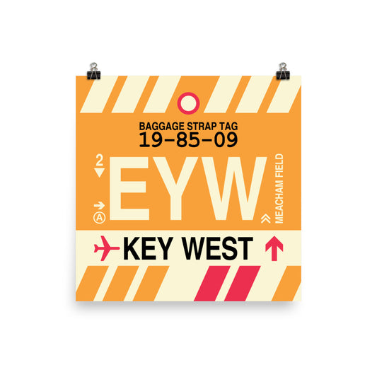 Travel-Themed Poster Print • EYW Key West Souvenir • YHM Designs - Image 02