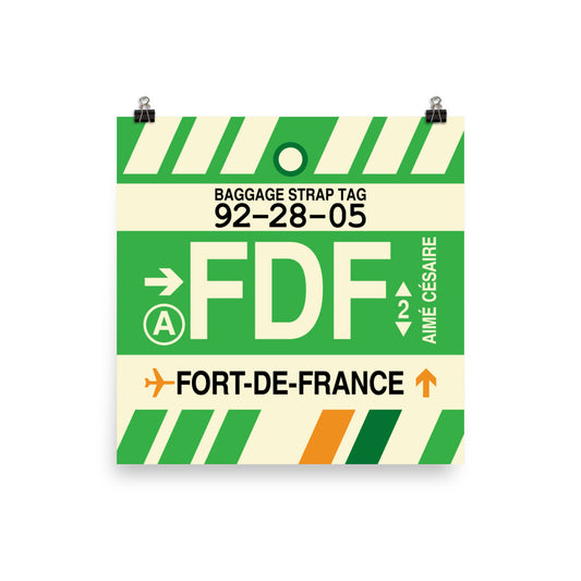 Travel-Themed Poster Print • FDF Fort-de-France Souvenir • YHM Designs - Image 02