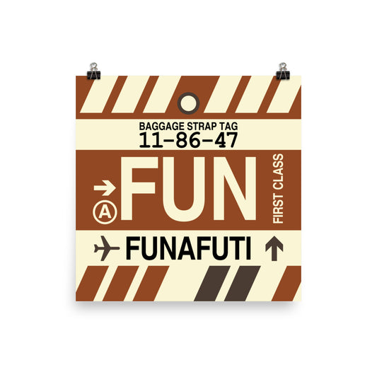 Travel-Themed Poster Print • FUN Funafuti Souvenir • YHM Designs - Image 02