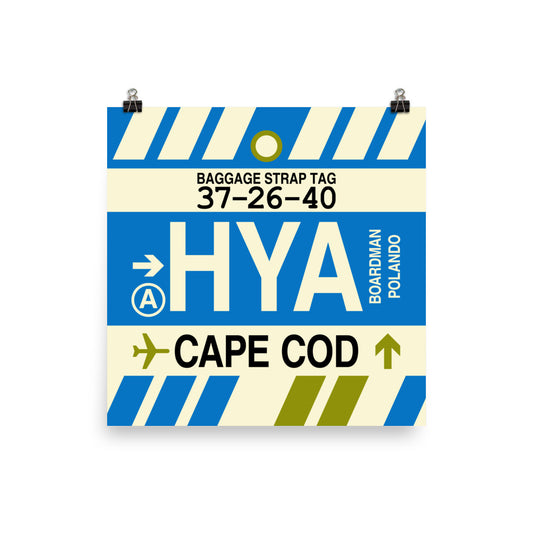 Travel-Themed Poster Print • HYA Cape Cod Souvenir • YHM Designs - Image 02