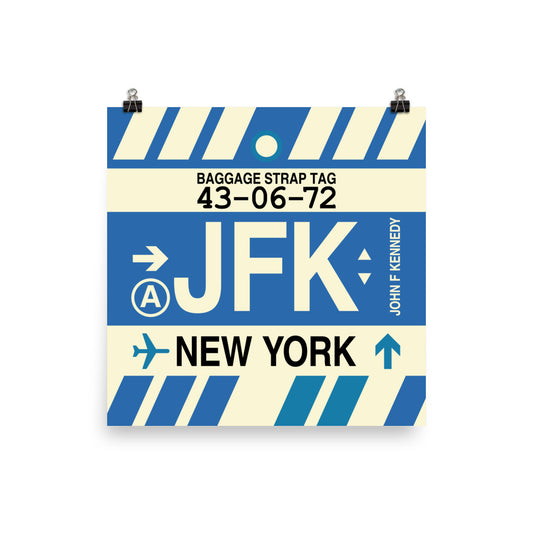 Travel-Themed Poster Print • JFK New York City Souvenir • YHM Designs - Image 02
