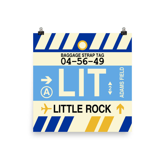 Travel-Themed Poster Print • LIT Little Rock Souvenir • YHM Designs - Image 02