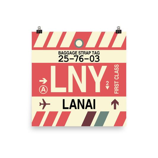 Travel-Themed Poster Print • LNY Lanai Souvenir • YHM Designs - Image 02