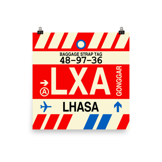 Travel-Themed Poster Print • LXA Lhasa Souvenir • YHM Designs - Image 02