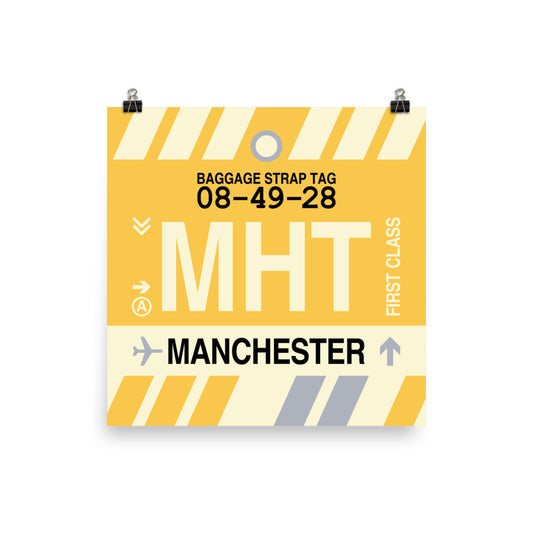 Travel-Themed Poster Print • MHT Manchester Souvenir • YHM Designs - Image 02