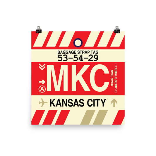 Travel-Themed Poster Print • MKC Kansas City Souvenir • YHM Designs - Image 02