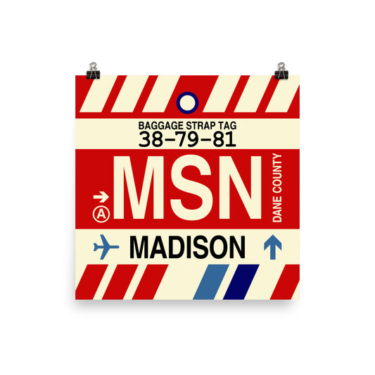 Travel-Themed Poster Print • MSN Madison Souvenir • YHM Designs - Image 02