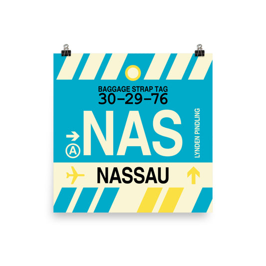 Travel-Themed Poster Print • NAS Nassau Souvenir • YHM Designs - Image 02