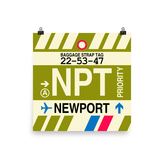 Travel-Themed Poster Print • NPT Newport Souvenir • YHM Designs - Image 02