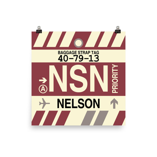Travel-Themed Poster Print • NSN Nelson Souvenir • YHM Designs - Image 02