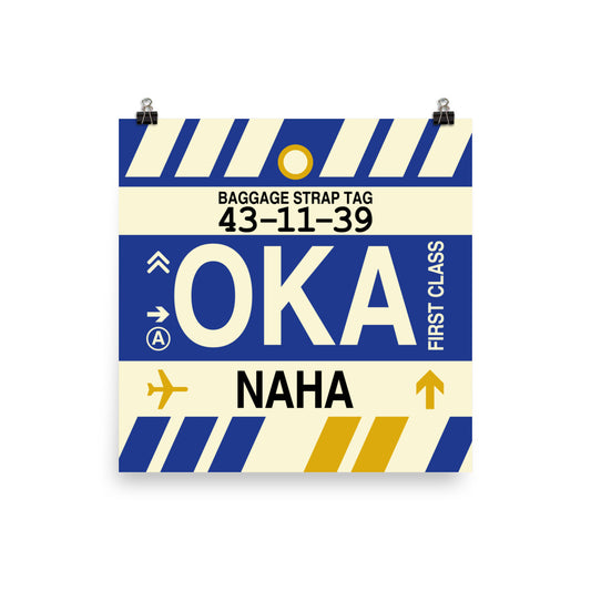 Travel-Themed Poster Print • OKA Naha (Okinawa) Souvenir • YHM Designs - Image 02