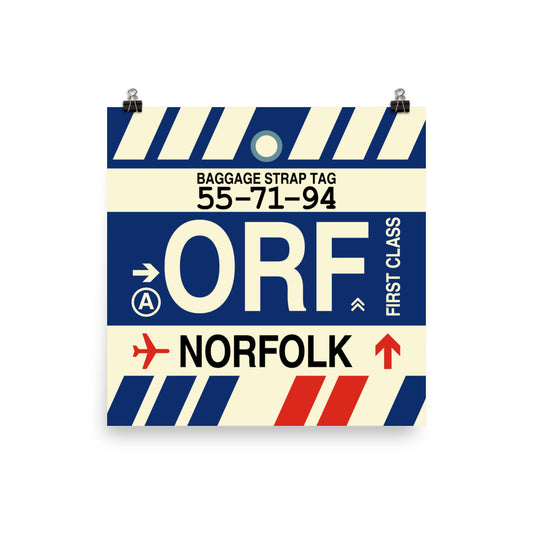 Travel-Themed Poster Print • ORF Norfolk Souvenir • YHM Designs - Image 02