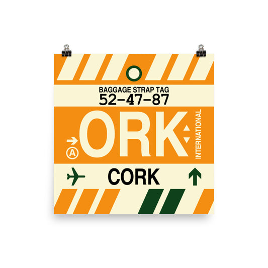 Travel-Themed Poster Print • ORK Cork Souvenir • YHM Designs - Image 02