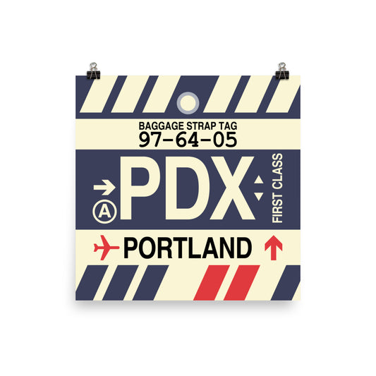 Travel-Themed Poster Print • PDX Portland Souvenir • YHM Designs - Image 02