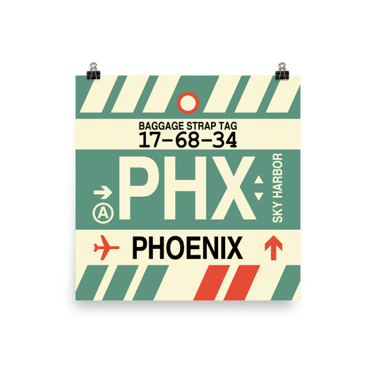 Travel-Themed Poster Print • PHX Phoenix Souvenir • YHM Designs - Image 02