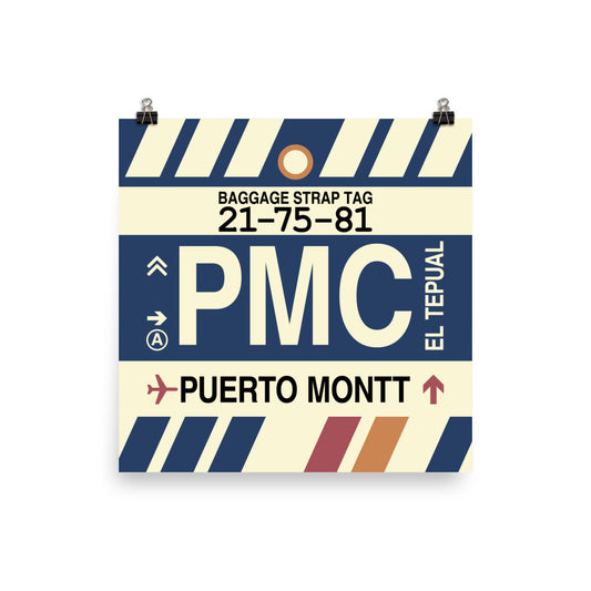 Travel-Themed Poster Print • PMC Puerto Montt Souvenir • YHM Designs - Image 02
