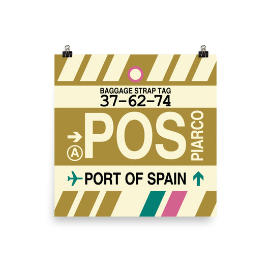 Travel-Themed Poster Print • POS Port of Spain Souvenir • YHM Designs - Image 02