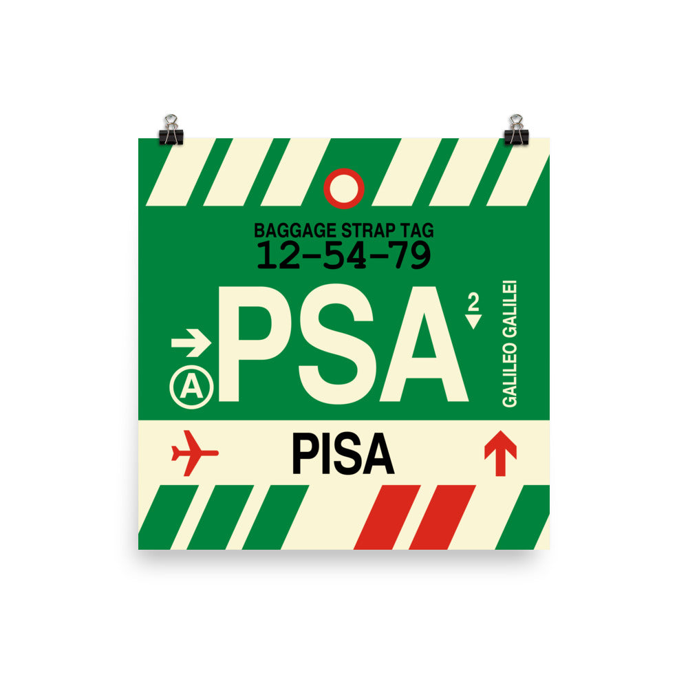 Travel-Themed Poster Print • PSA Pisa Souvenir • YHM Designs - Image 02