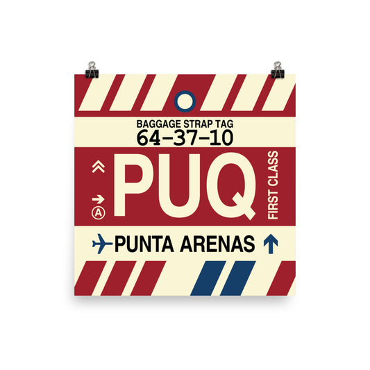 Travel-Themed Poster Print • PUQ Punta Arenas Souvenir • YHM Designs - Image 02
