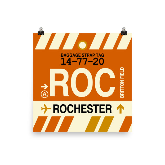 Travel-Themed Poster Print • ROC Rochester Souvenir • YHM Designs - Image 02