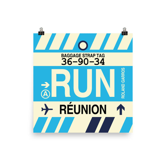 Travel-Themed Poster Print • RUN St-Denis Souvenir • YHM Designs - Image 02
