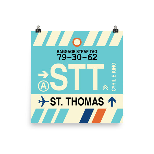 Travel-Themed Poster Print • STT St. Thomas Souvenir • YHM Designs - Image 02