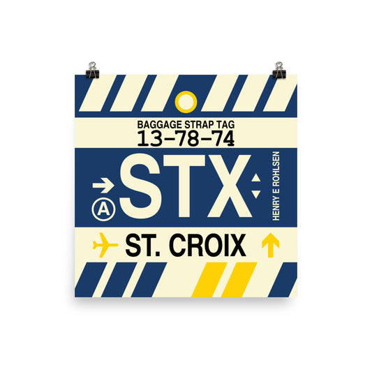 Travel-Themed Poster Print • STX St. Croix Souvenir • YHM Designs - Image 02