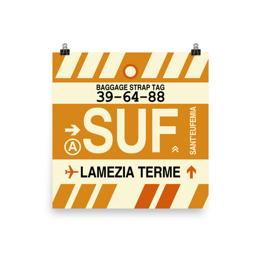 Travel-Themed Poster Print • SUF Lamezia Terme Souvenir • YHM Designs - Image 02