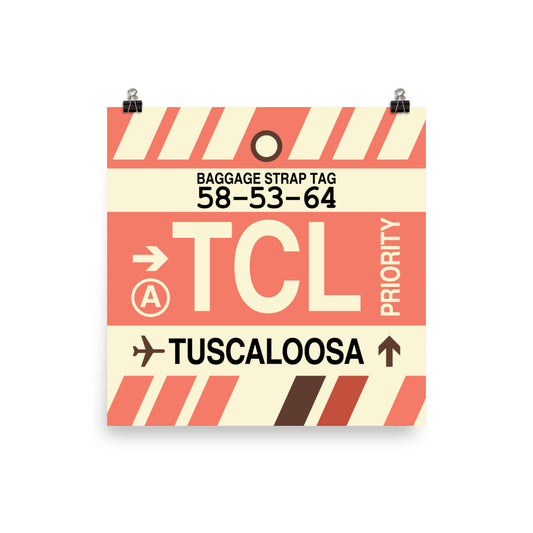 Travel-Themed Poster Print • TCL Tuscaloosa Souvenir • YHM Designs - Image 02