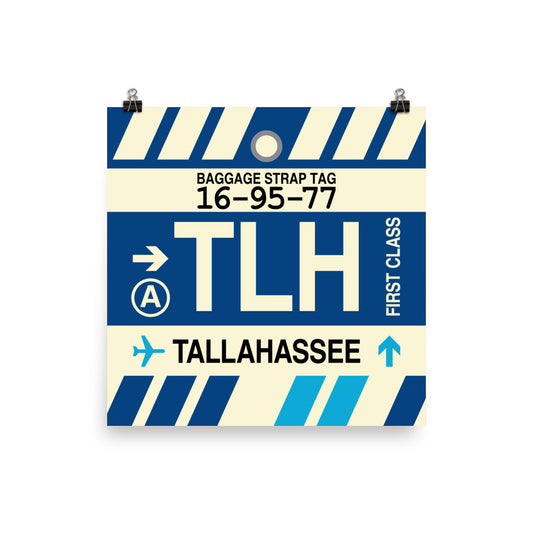 Travel-Themed Poster Print • TLH Tallahassee Souvenir • YHM Designs - Image 02
