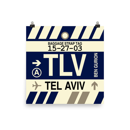 Travel-Themed Poster Print • TLV Tel Aviv Souvenir • YHM Designs - Image 02