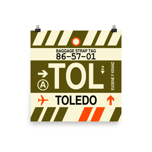 Travel-Themed Poster Print • TOL Toledo Souvenir • YHM Designs - Image 02