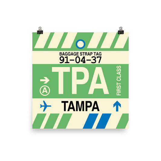 Travel-Themed Poster Print • TPA Tampa Souvenir • YHM Designs - Image 02