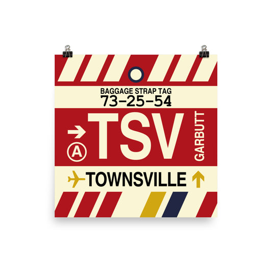 Travel-Themed Poster Print • TSV Townsville Souvenir • YHM Designs - Image 02