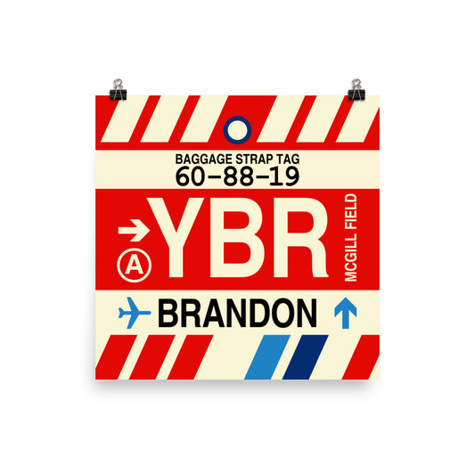 Travel-Themed Poster Print • YBR Brandon Souvenir • YHM Designs - Image 02