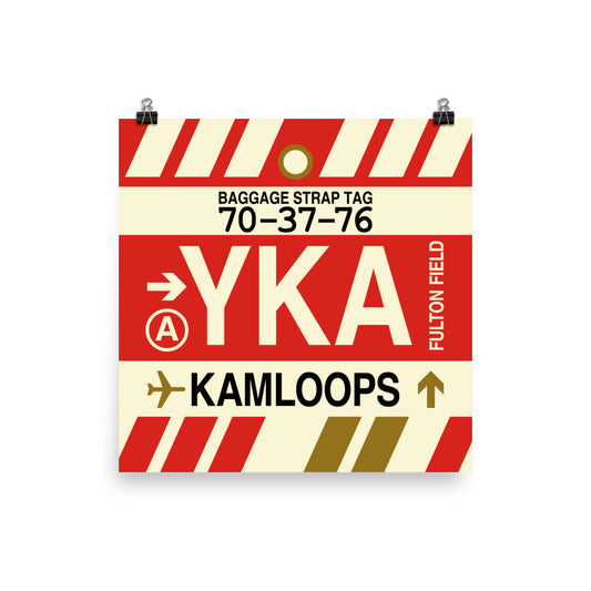 Travel-Themed Poster Print • YKA Kamloops Souvenir • YHM Designs - Image 02