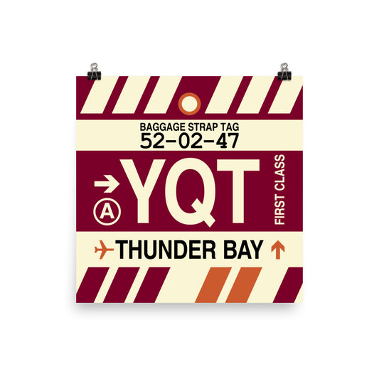 Travel-Themed Poster Print • YQT Thunder Bay Souvenir • YHM Designs - Image 02