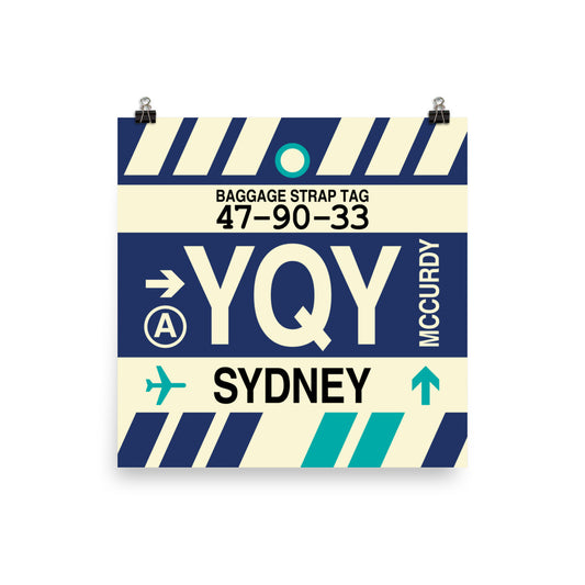 Travel-Themed Poster Print • YQY Sydney • YHM Designs - Image 02