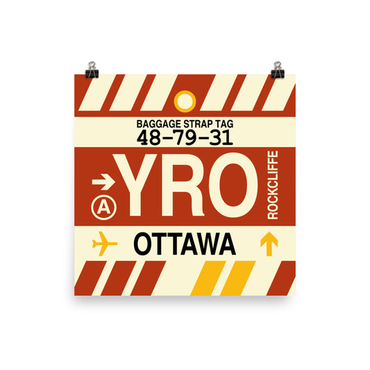 Travel-Themed Poster Print • YRO Ottawa Souvenir • YHM Designs - Image 02