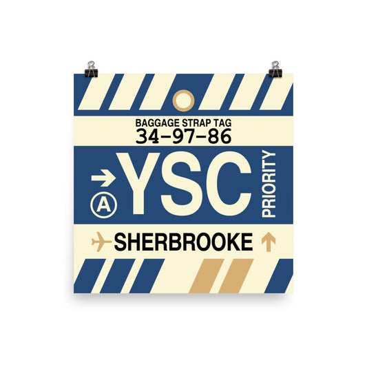 Travel-Themed Poster Print • YSC Sherbrooke Souvenir • YHM Designs - Image 02