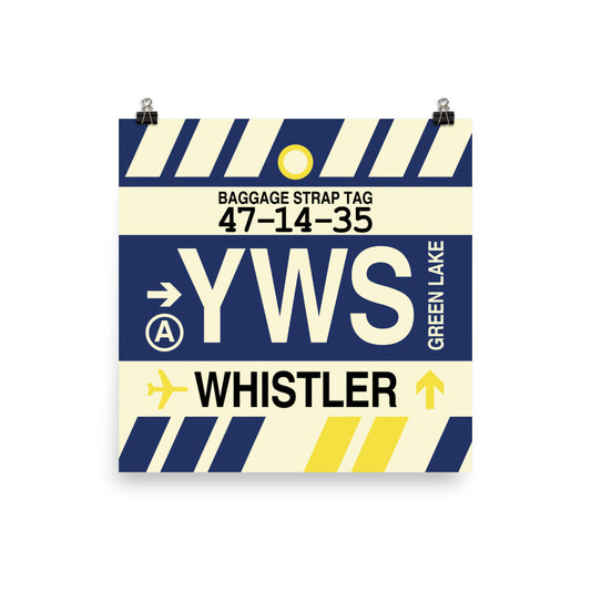 Travel-Themed Poster Print • YWS Whistler Souvenir • YHM Designs - Image 02