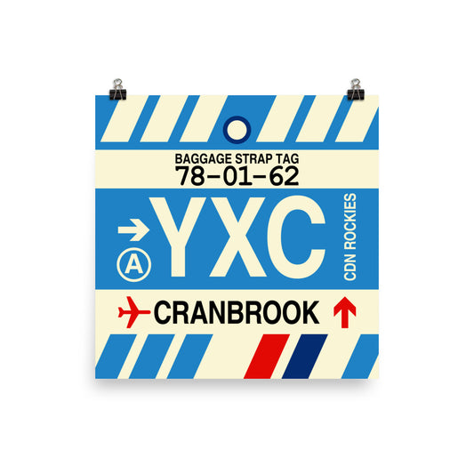 Travel-Themed Poster Print • YXC Cranbrook Souvenir • YHM Designs - Image 02